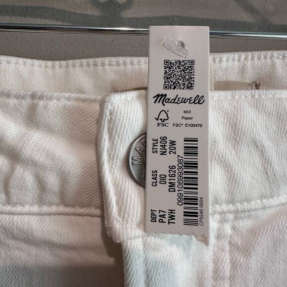 Madewell The Plus Perfect Vintage Wide-Leg Crop Jean 20W Tile White - Picture 3 of 11